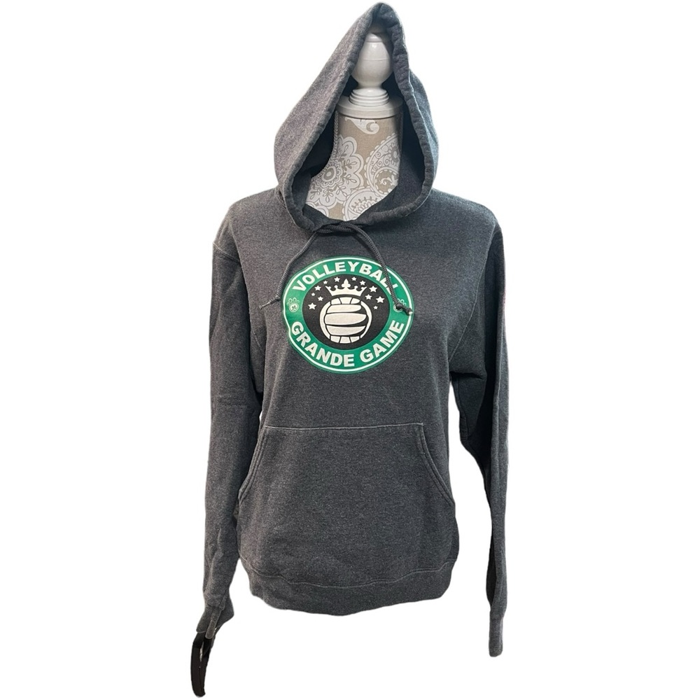 VOLLEYBALL GRANDE GAME Hoodie St*rbux Logo Style Nutrition Facts Size Small